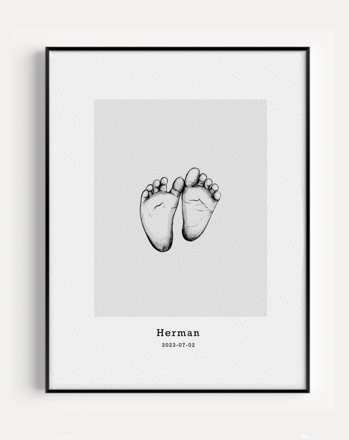 Personalisierte Babyfuß-Zeichnungen