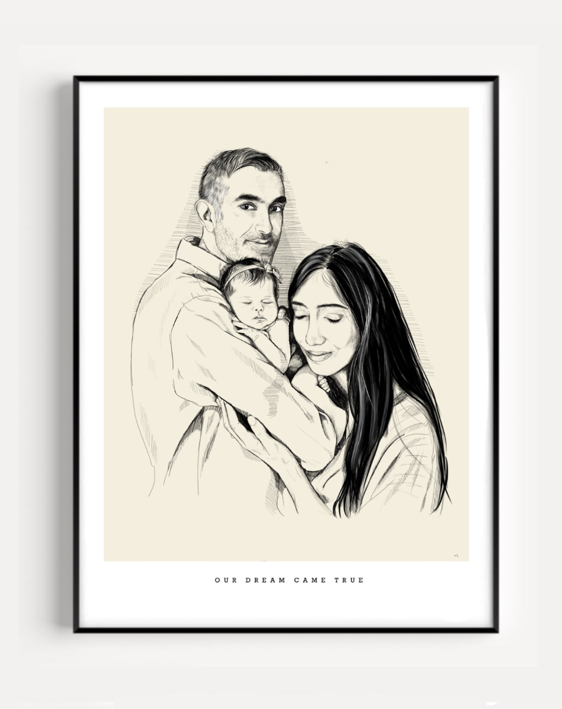Hand-Drawn Portrait - Family & children