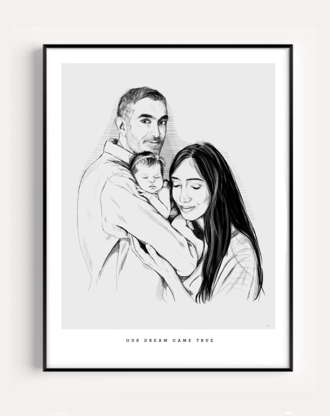 Hand-Drawn Portrait - Family & children