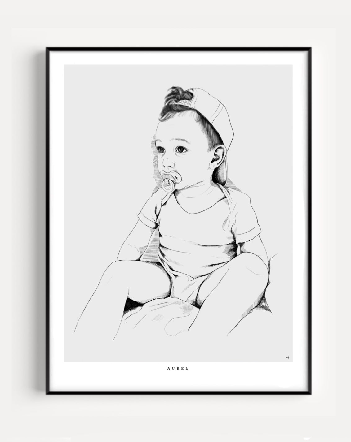 Hand-Drawn Portrait - Family & children